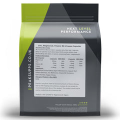 Peak Supps Zinc, Magnesium, Vitamin B6 & Copper Capsules
