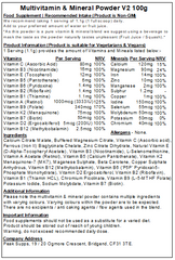 Multivitamins & Minerals Powder V2 – Methylated Vitamins (Folate, B6 ‘P5P’ & B12)