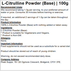 L-Citrulline Powder (Base)