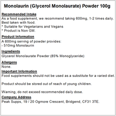 Monolaurin (Glycerol Monolaurate) Powder