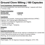 Ground Clove Capsules 500mg Capsules