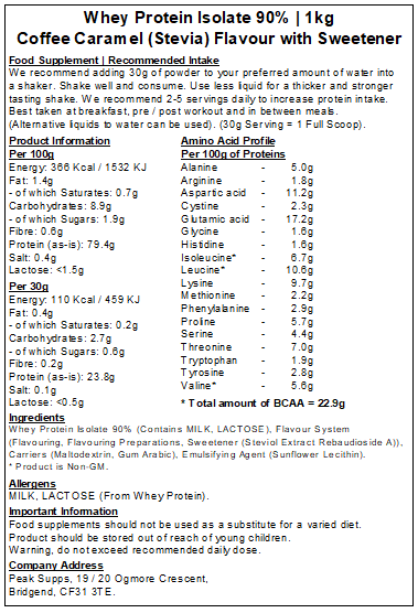 Whey Protein Isolate 90%