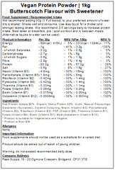 Vegan Protein Powder (Pea, Hemp Protein, Inulin & Vitamin B)