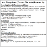 Iron Bisglycinate (Ferrous Bisglycinate) Powder