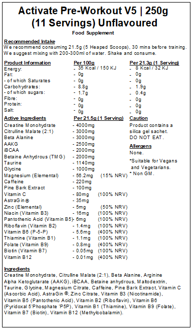 Activate Pre Workout v5