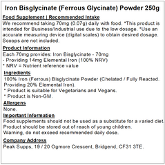 Iron Bisglycinate (Ferrous Bisglycinate) Powder