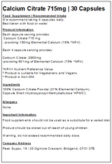 Calcium Citrate 715mg Capsules