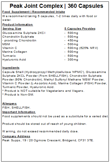 Peak Joint Complex Capsules