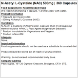 N-Acetyl L-Cysteine (NAC) Capsules 500mg