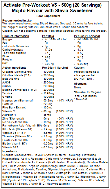 Activate Pre Workout v5