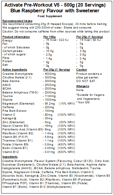 Activate Pre Workout v5