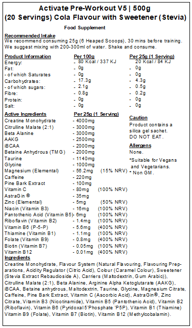 Activate Pre Workout v5