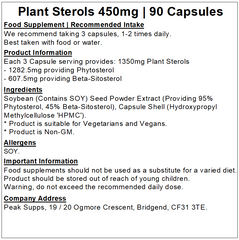 Plant Sterols 450mg Capsules (Pure)