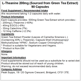L-Theanine 200mg Capsules (Naturally Sourced from Green Tea Extract)