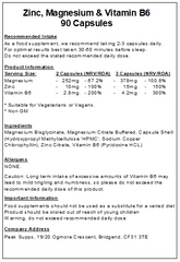 Zinc, Magnesium & Vitamin B6 Capsules