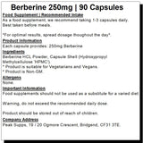 Berberine 250mg Capsules (Pure)
