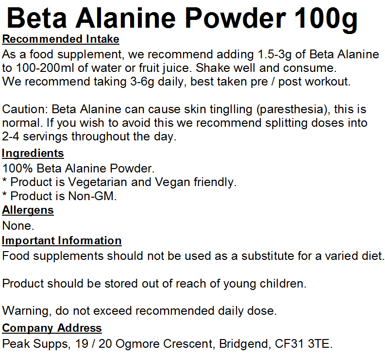 Beta Alanine Powder