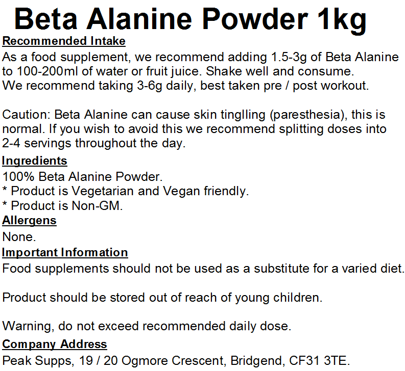 Beta Alanine Powder