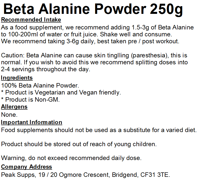 Beta Alanine Powder