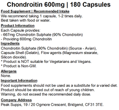 Chondroitin 600mg Capsules