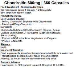 Chondroitin 600mg Capsules