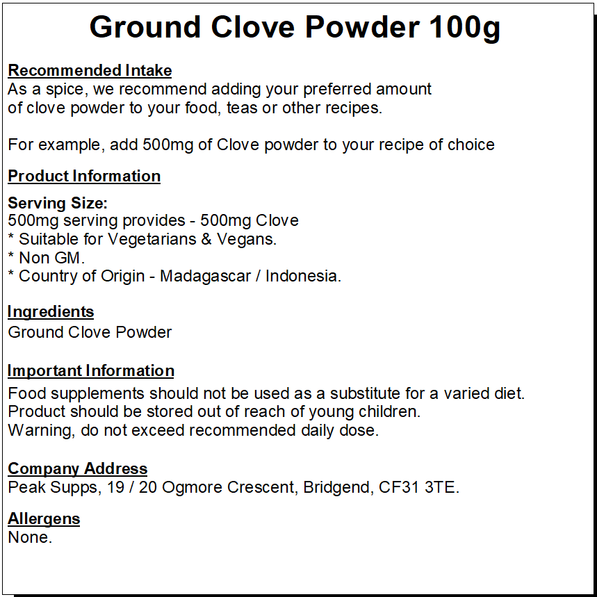 GroundClovePowder