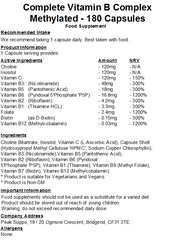 Complete Vitamin B Complex - Methylated Capsules