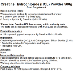 Creatine Hydrochloride (HCL) Powder