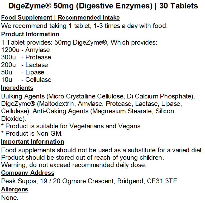 Digestive Enzymes (DigeZyme®) - Vegan