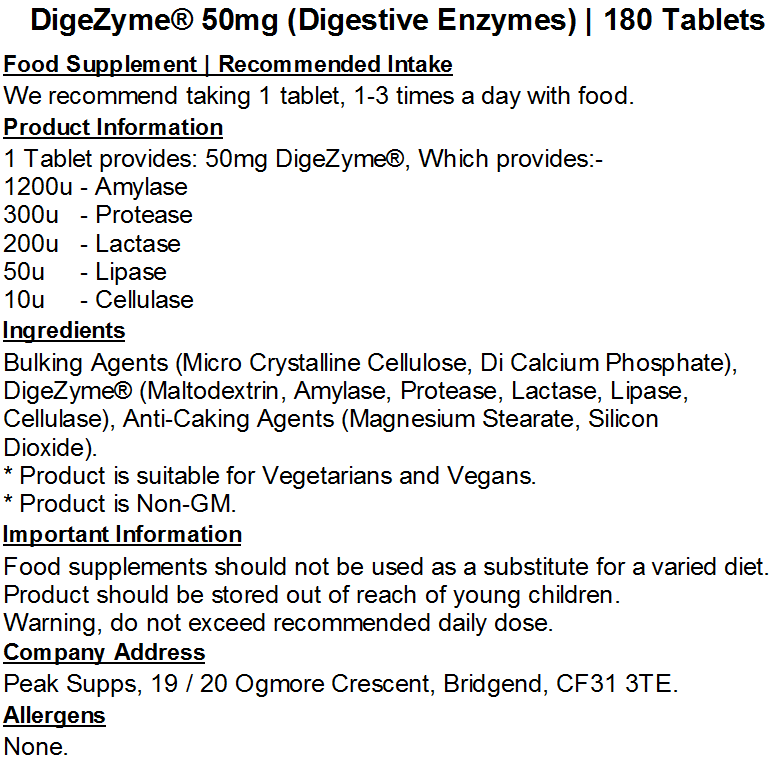 Digestive Enzymes (DigeZyme®) - Vegan