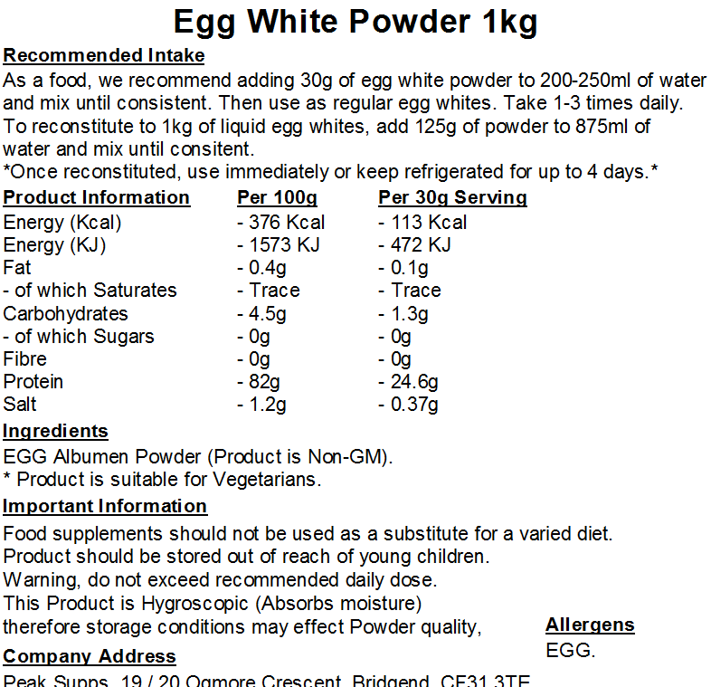 Egg White Powder