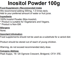 Inositol Powder (Myo Inositol)