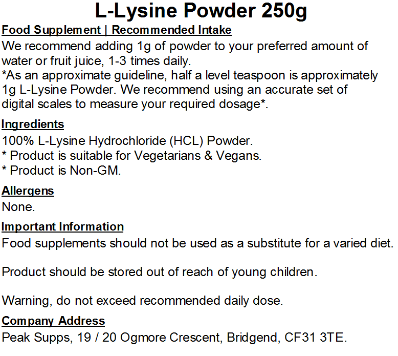 L-Lysine Powder