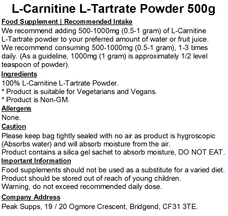 L-Carnitine L-Tartrate Powder