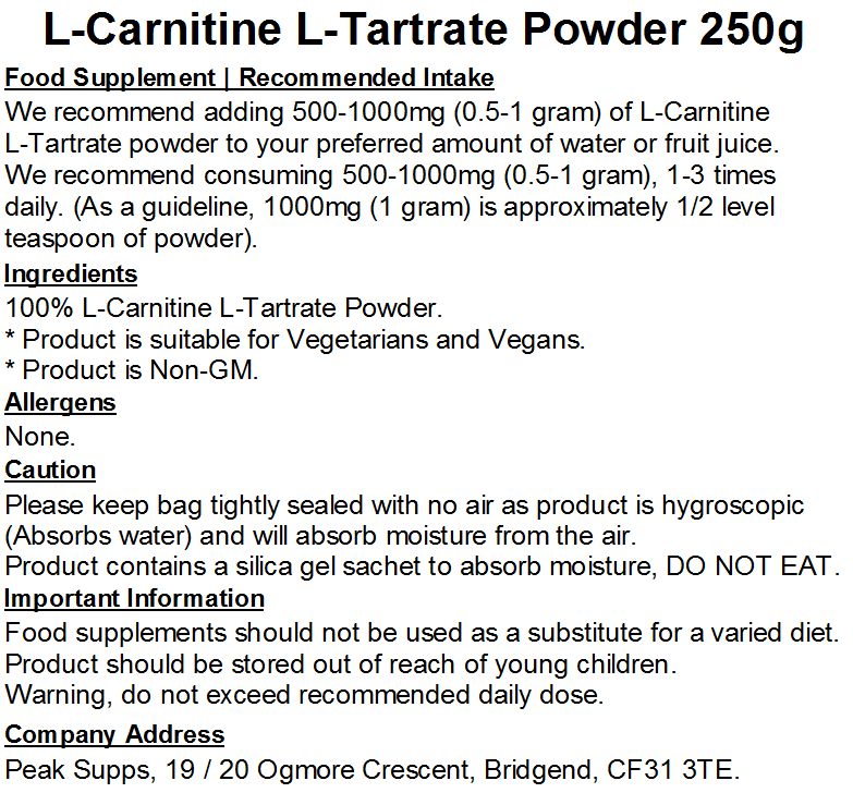 L-Carnitine L-Tartrate Powder