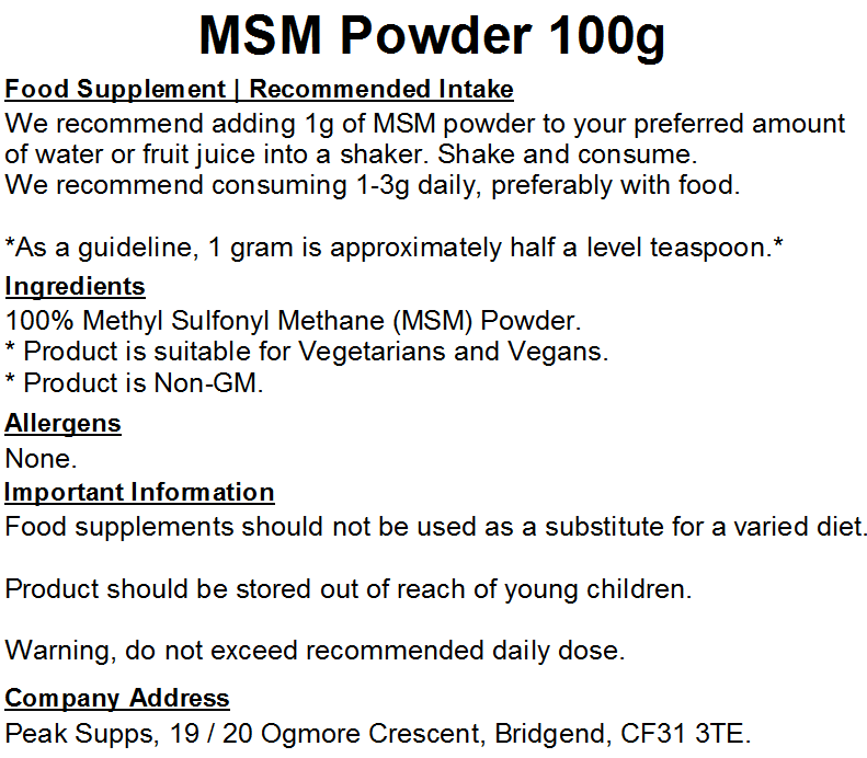 MSM Powder
