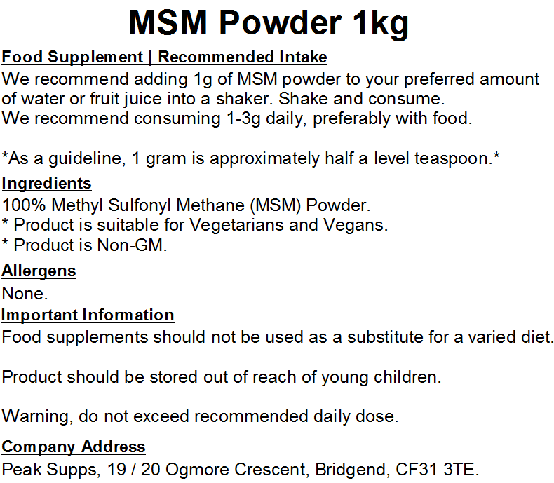 MSM Powder