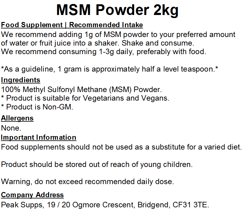 MSM Powder