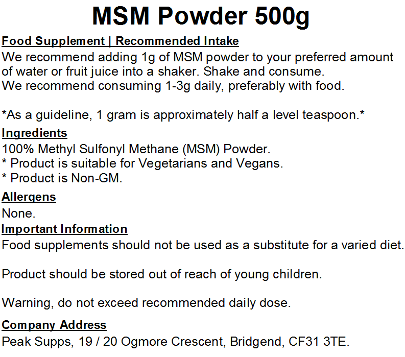 MSM Powder