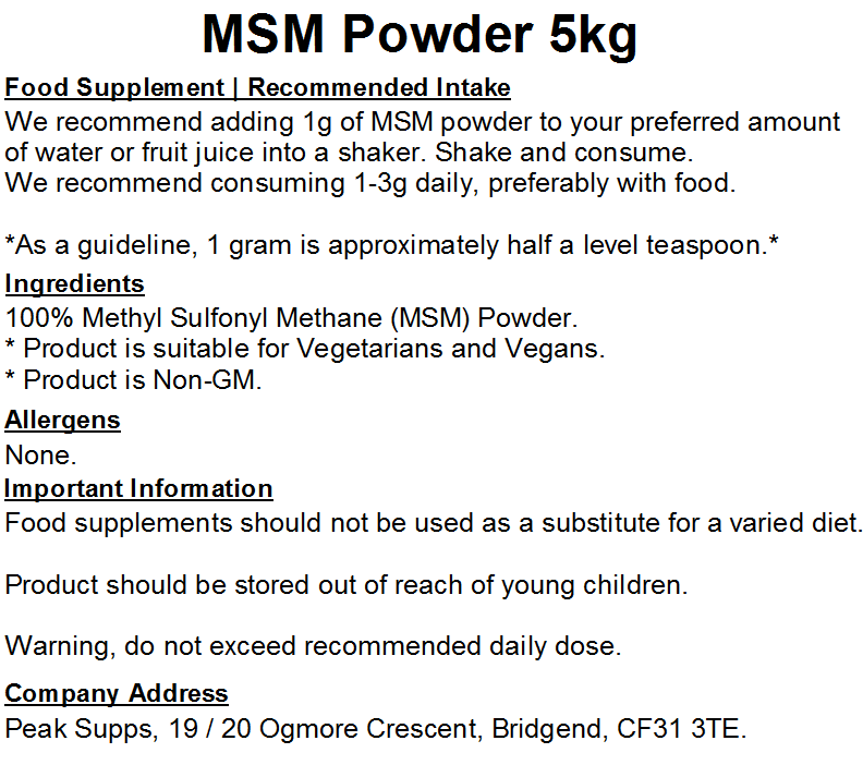 MSM Powder