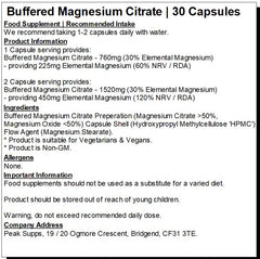 Buffered Magnesium Citrate Capsules