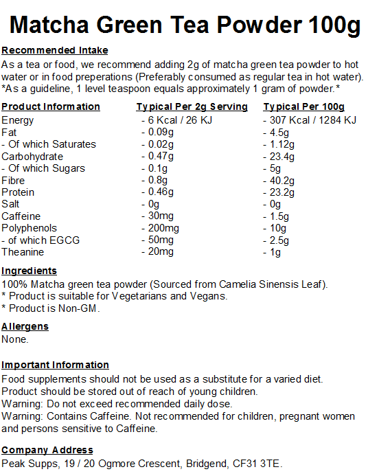 Matcha Green Tea Powder