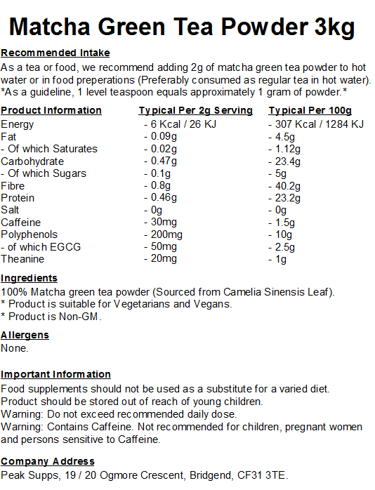 Matcha Green Tea Powder