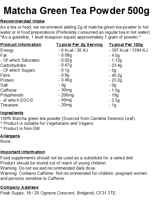 Matcha Green Tea Powder