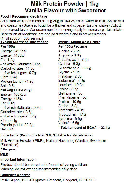 Milk Protein Concentrate Powder