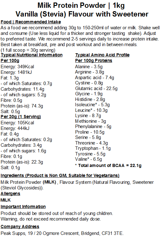 Milk Protein Concentrate Powder
