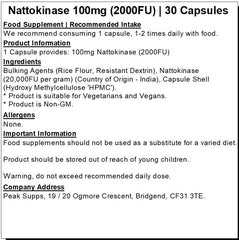 Nattokinase 100mg / 2000FU Capsules