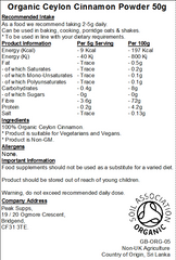 Organic Ceylon Cinnamon Powder (True Cinnamon)