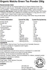 Organic Matcha Green Tea Powder