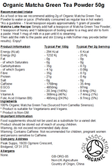 Organic Matcha Green Tea Powder